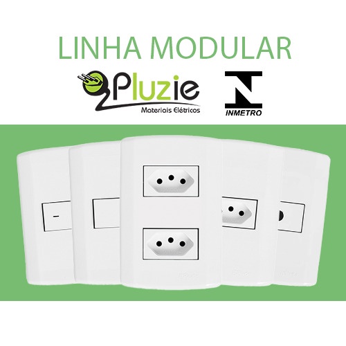 Conjunto de Interruptor e Tomada Pluzie Modular 10A ou…