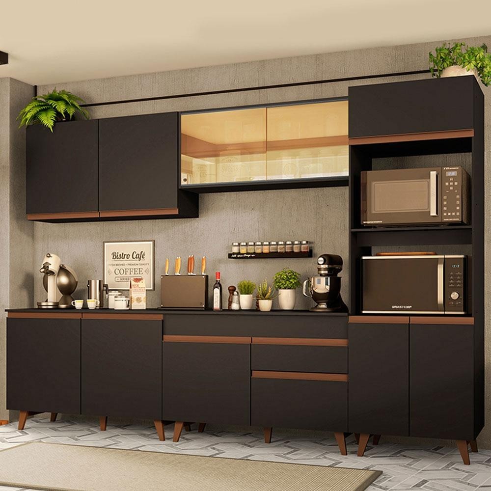 Cozinha Completa Madesa Reims 310001 com Armário e Balcão