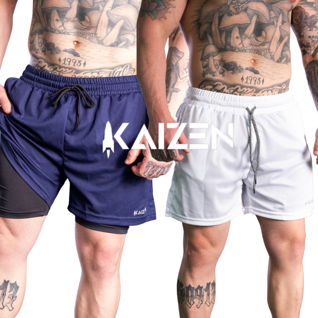 kit 2 Shorts 2 em 1 kaizen sports para treinar bermuda…