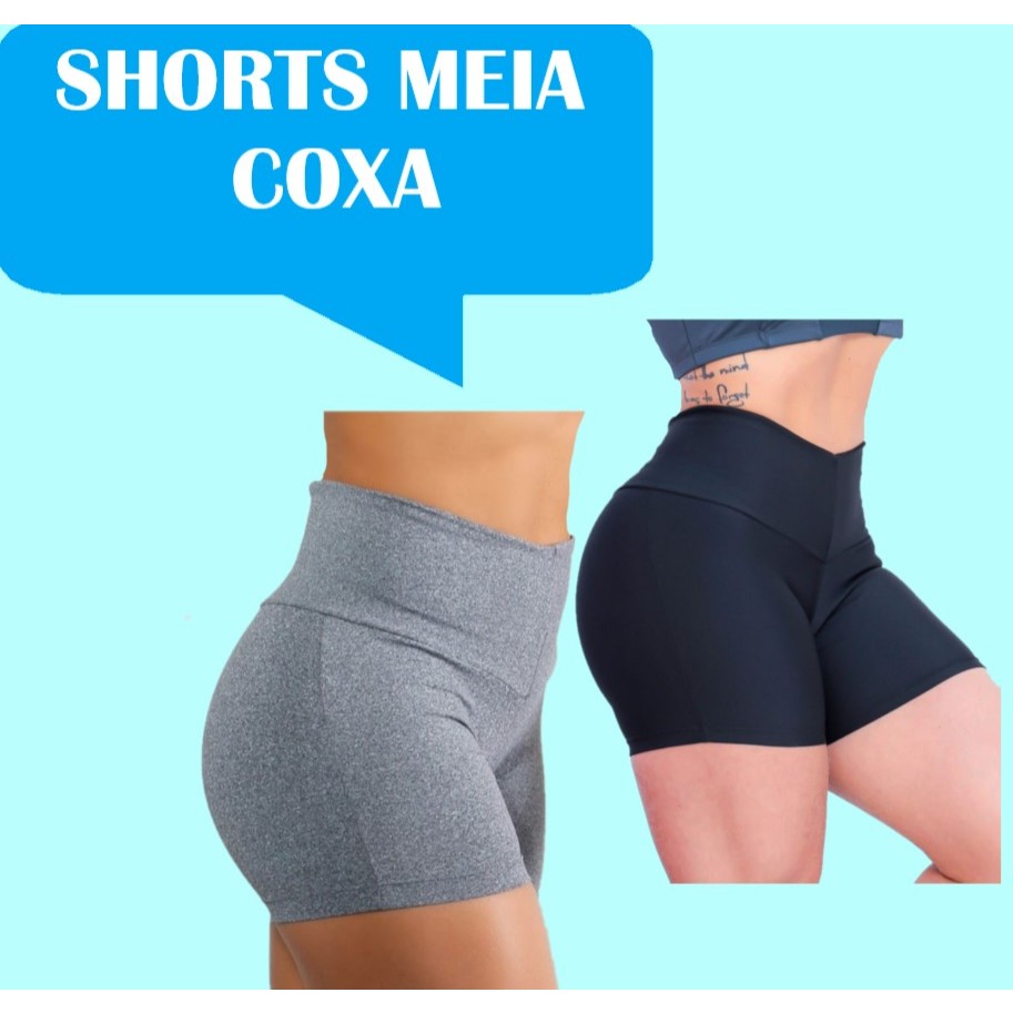 Shortinho Suplex Fitnes Bermuda Fitnes Academia meia Coxa