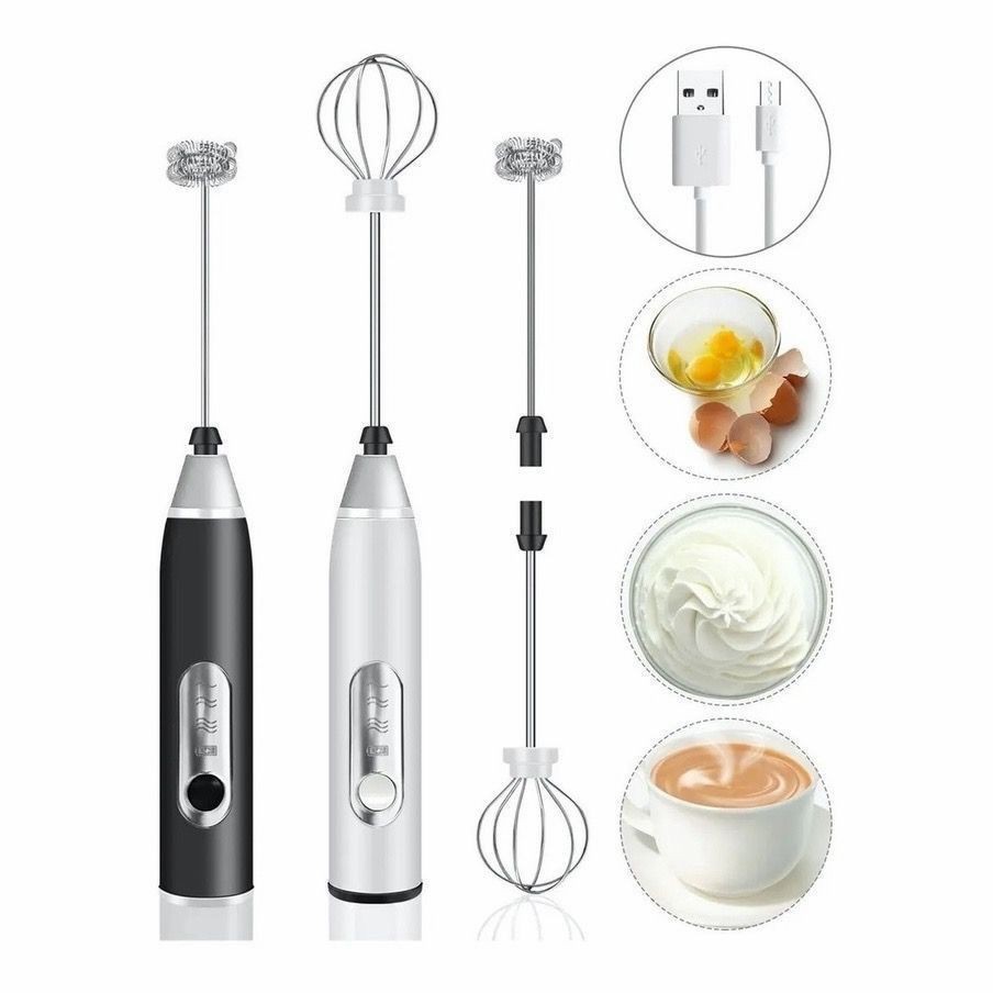 Batedor Misturador Mixer Elétrico para Bebidas Leite Café…