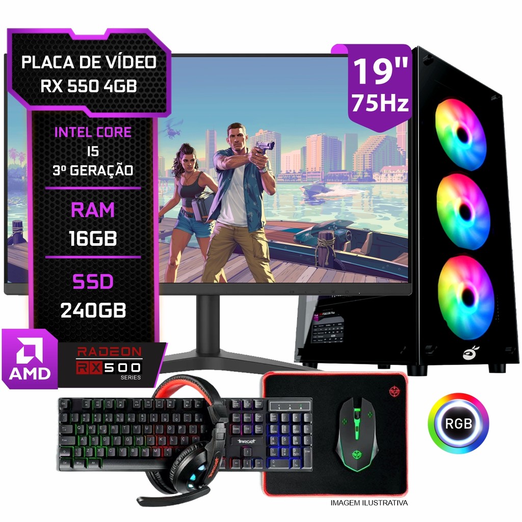 PC Gamer COMPLETO RX 550 4GB
