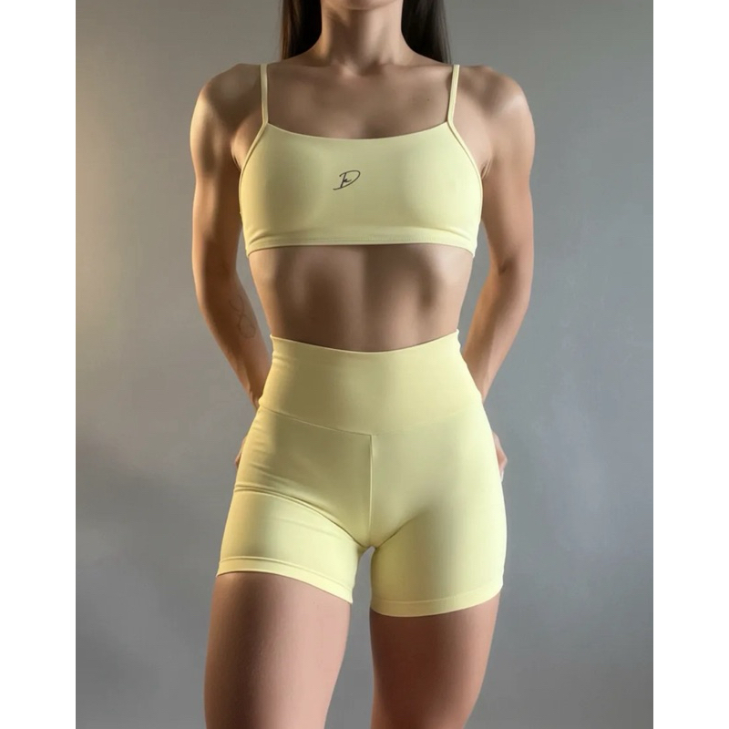 DIASP Conjunto Fitness Poliamida Roupa Academia Blackout…