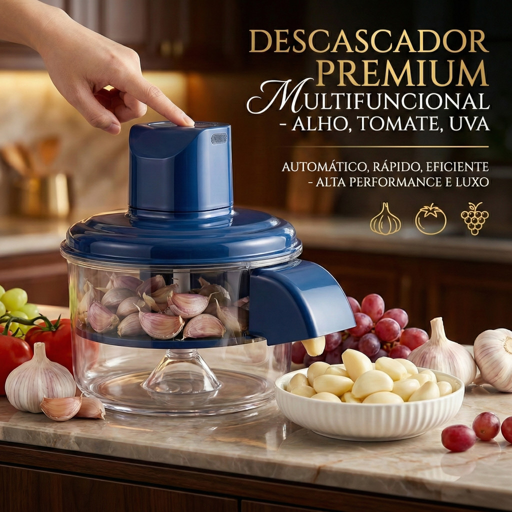 Descascador Elétrico De Alho E Uva Em Aço Inox Automático…