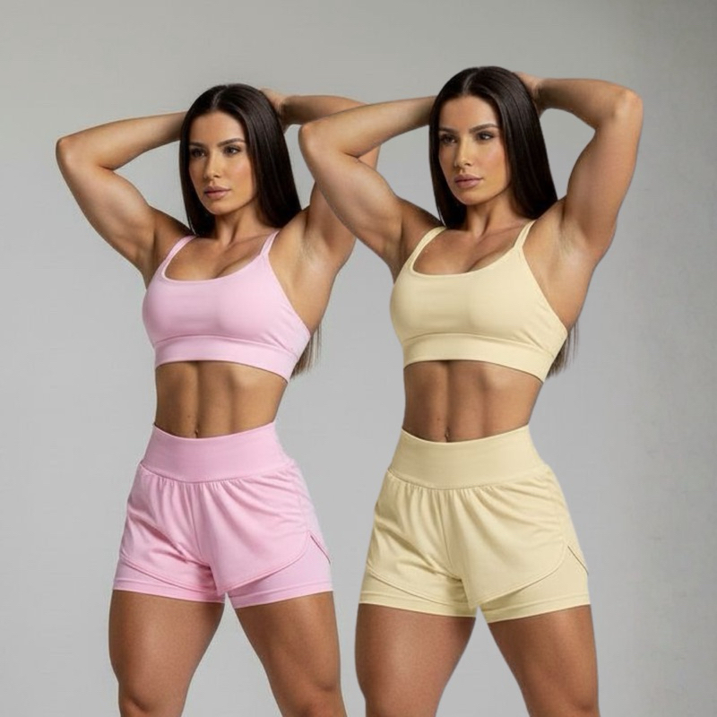 kit 2 conjuntos fitnes DUPLO de Cintura Alta Academia…