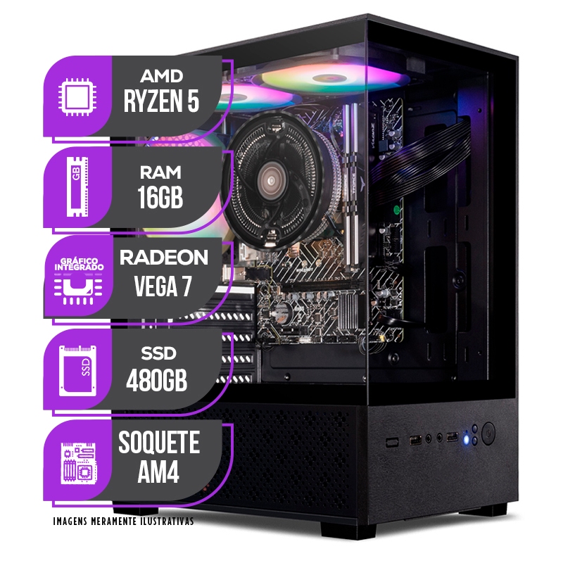 PC Gamer Mancer, AMD Ryzen 5 5600GT, Vega 7, 16GB DDR4,…