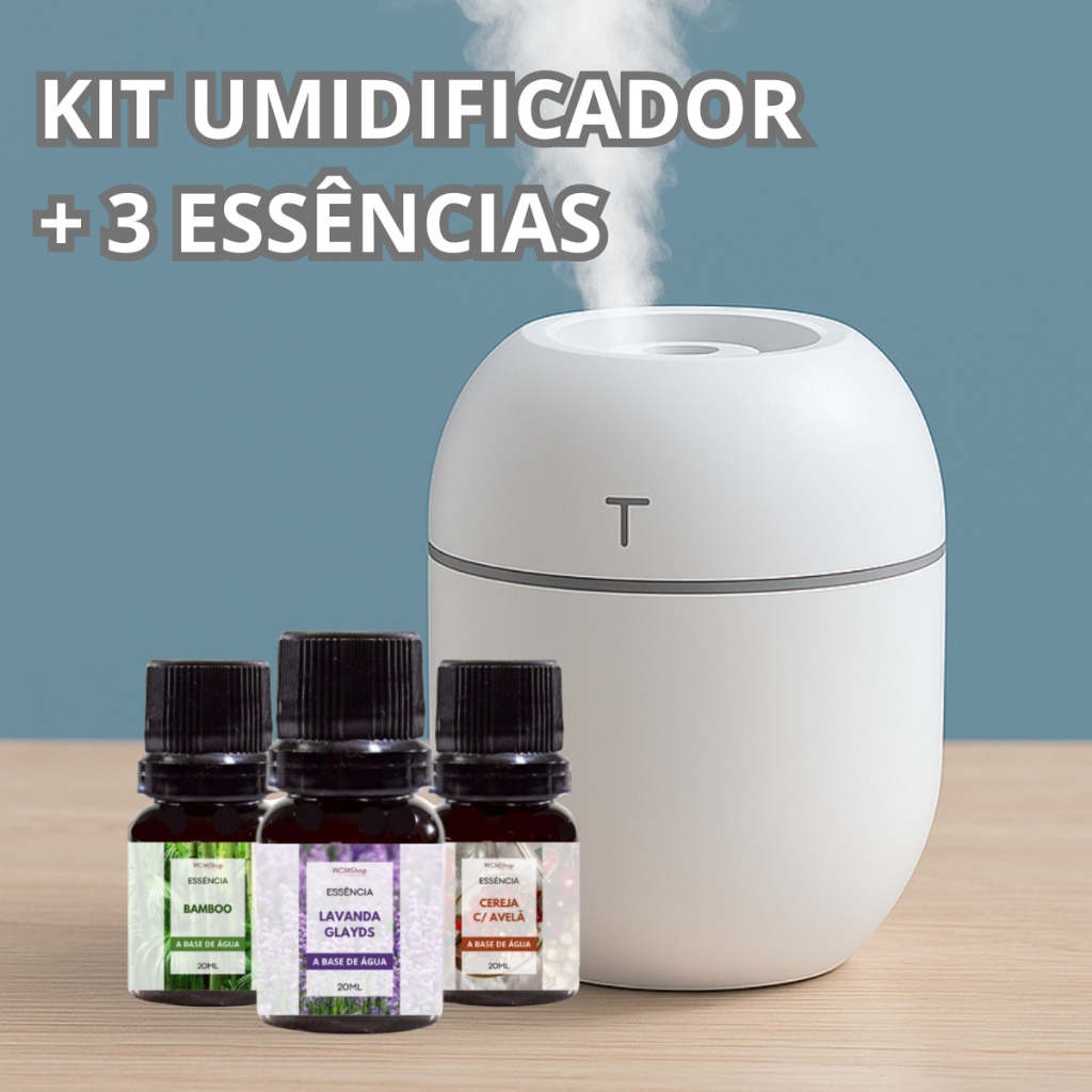 Kit Umidificador Atomizador De Ar Doméstico Portátil…