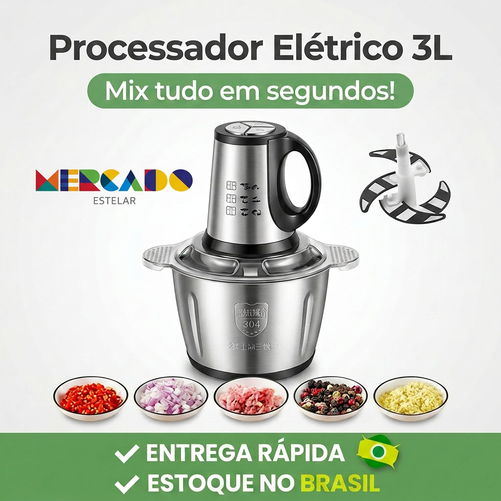 3L Picador De Alimentos Moedor De Carne Mixer Elétrica…