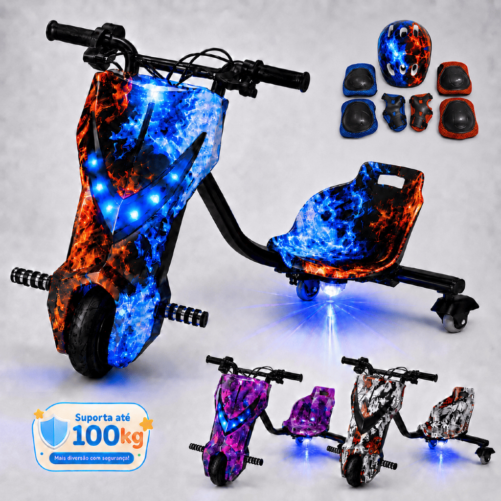 Triciclo Drift Elétrico Infantil 350w Com Led Suporta…